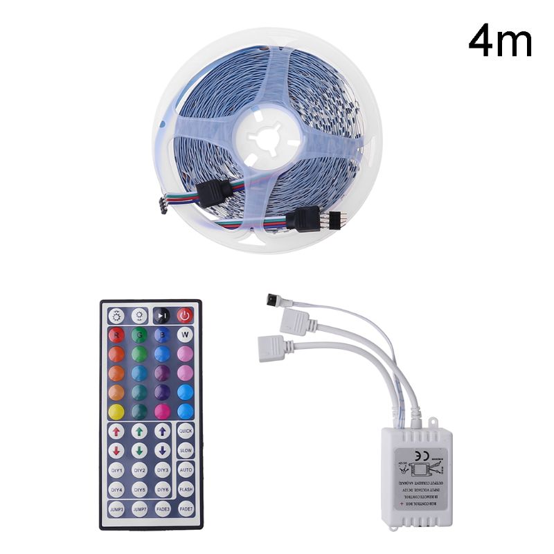 Color Changing LED Strip Light 3528 SMD RGB with 44key Remote Controller Indoor F3ME