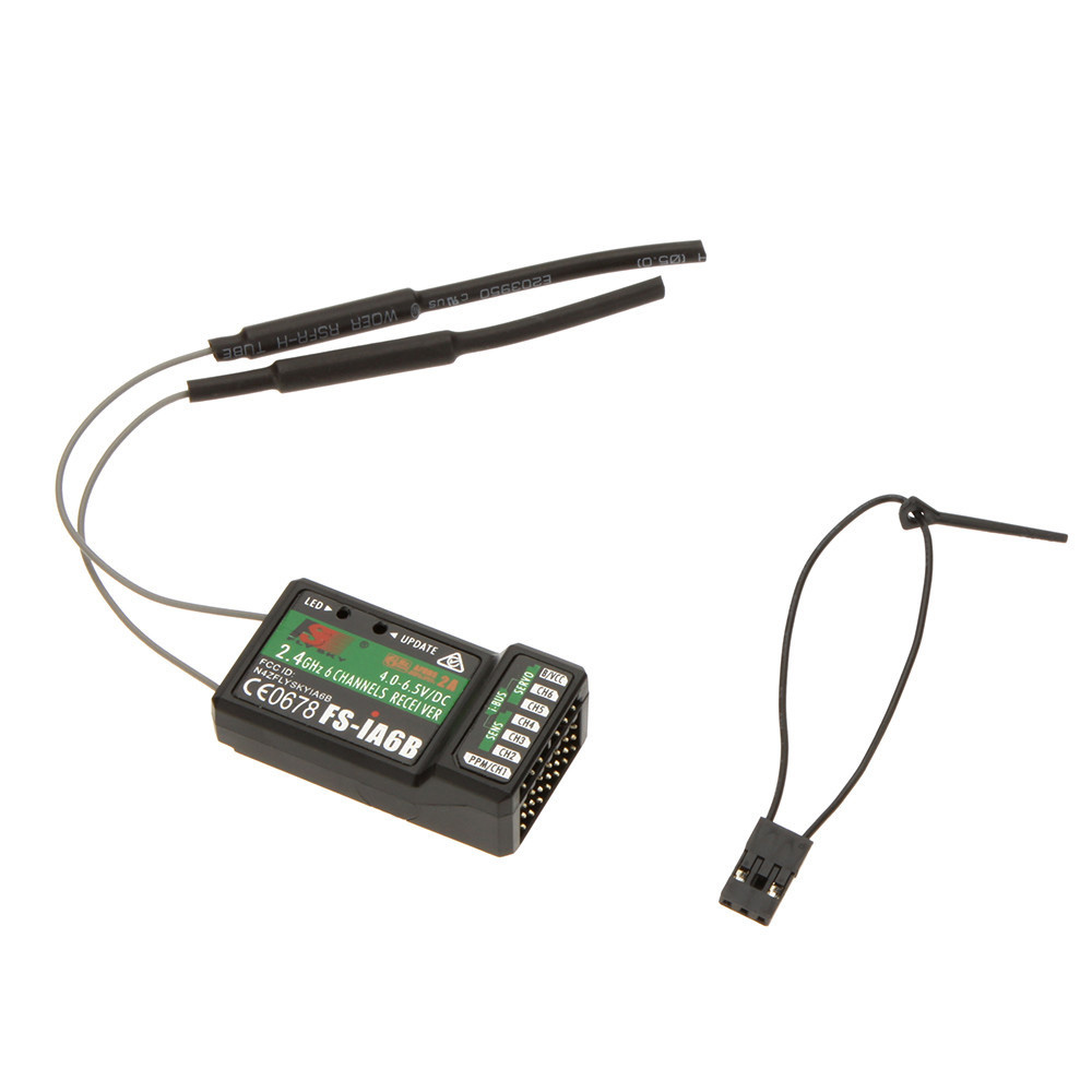 Original Flysky FS-iA6 FS-iA6B 6CH 6 Channel Remote Control Receiver Compatible Flysky i4 i6 i10 GT2E GT2F GT2G Transmitter: FS-IA6B Receiver