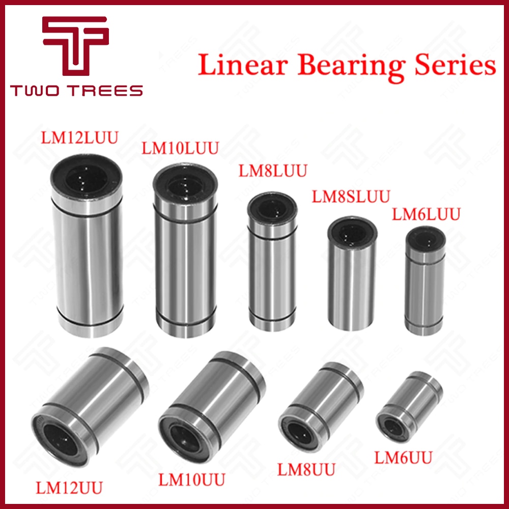 3d drukarki części łożyska liniowe LM6LUU/LM8LUU/LM10LUU/LM6UU/LM8UU tuleja aluminium liniowy tuleja CNC wał liniowy piłka