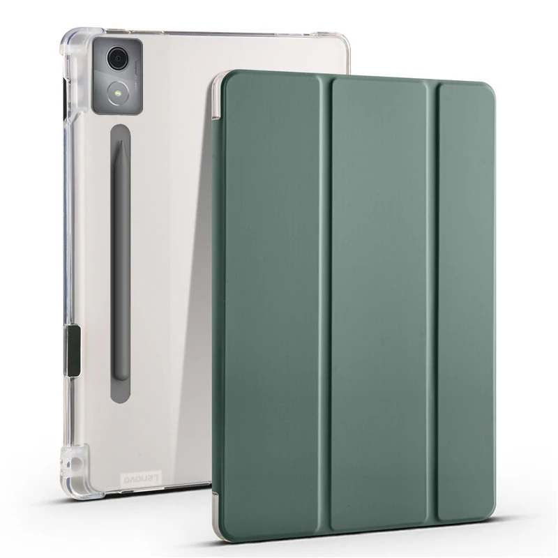 Pour Lenovo Idea Tab Pro étui avec porte-stylo à trois volets support arrière souple Coque pour Lenovo Idea Tab Pro 12.7 étui tb373fu: WHITE