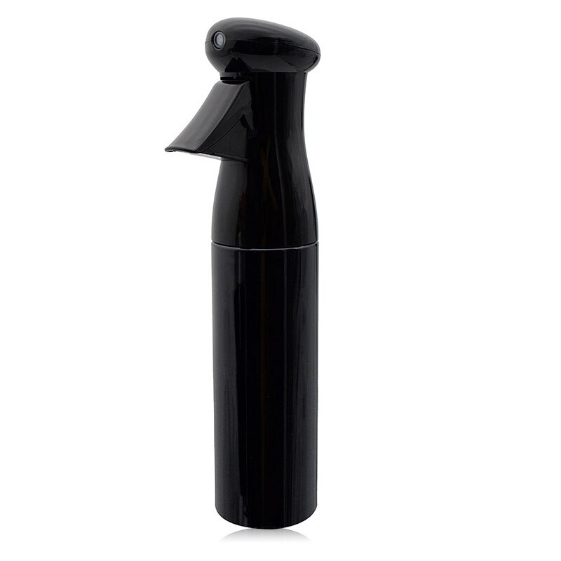 Espray de peluquería de pelo Pulverizador de alta presión botella continuo Spray regadera pelo estilista Director automática Pneumati: Black-280ml