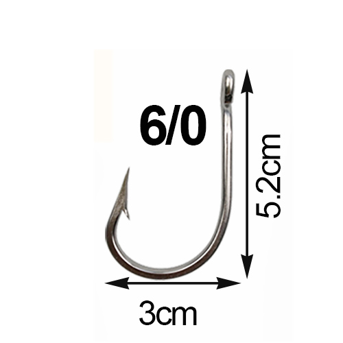 JSM 5 uds 7691 anzuelos de pesca de juego grande de acero inoxidable 4X anzuelos de cebo vivo de atún tiburón tamaño de anzuelo grande 5/0-13/0: Verde militar