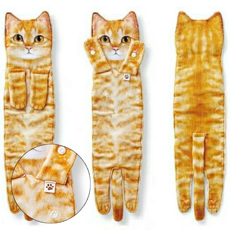 Serviette japonaise en microfibre pour chat, serviette absorbante pour ne pas perdre les cheveux, lavage du visage, lingette pour les mains