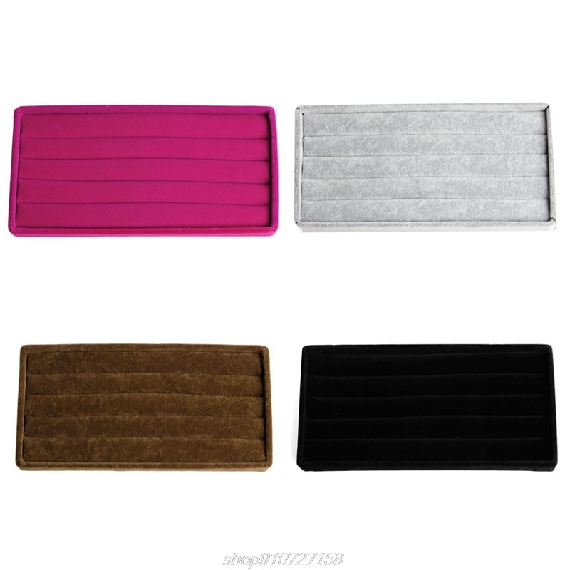 Samettikorusormus korvakoru näyttölaatikko tarjottimen pidike säilytysvitriinin järjestäjä  d14 20