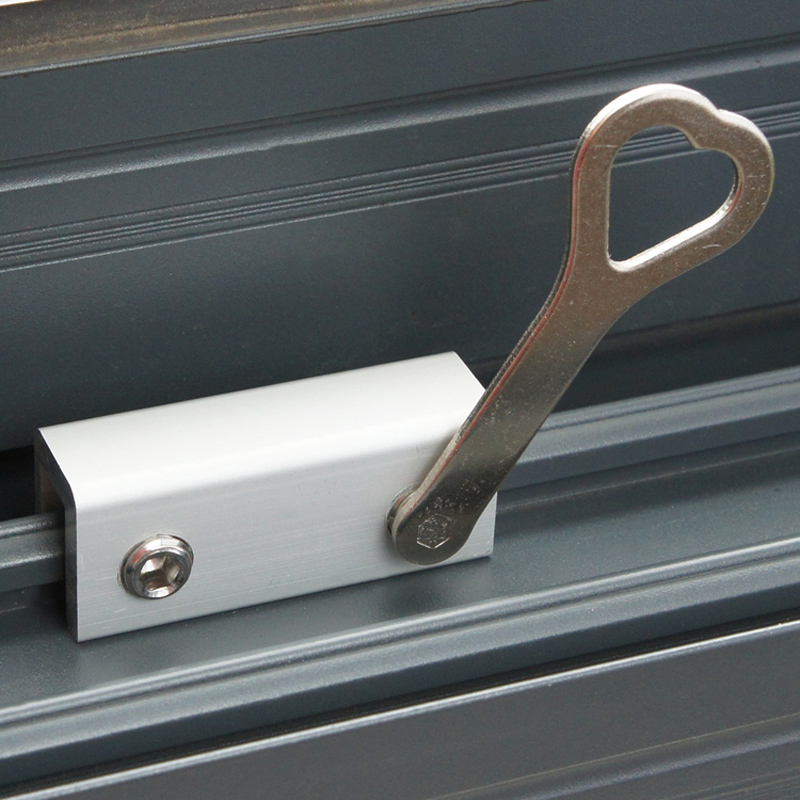 Pestillo de bloqueo de ventana de acero plástico, hebilla de cadena de seguridad antirrobo, Perno de puerta corredera para Hotel, hogar y niño, pieza de Hardware DIY