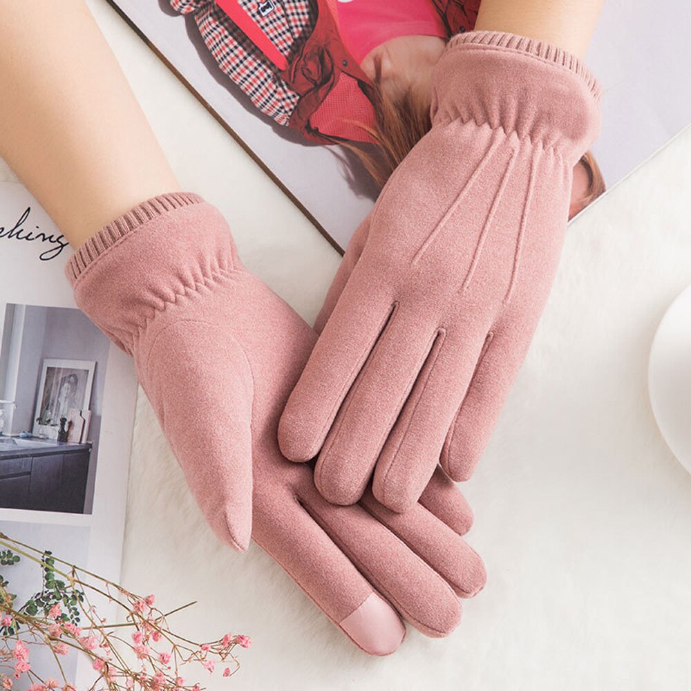 Herfst En Winter Dubbele Warme Handschoenen Plus Fluwelen Dikke Handschoenen
