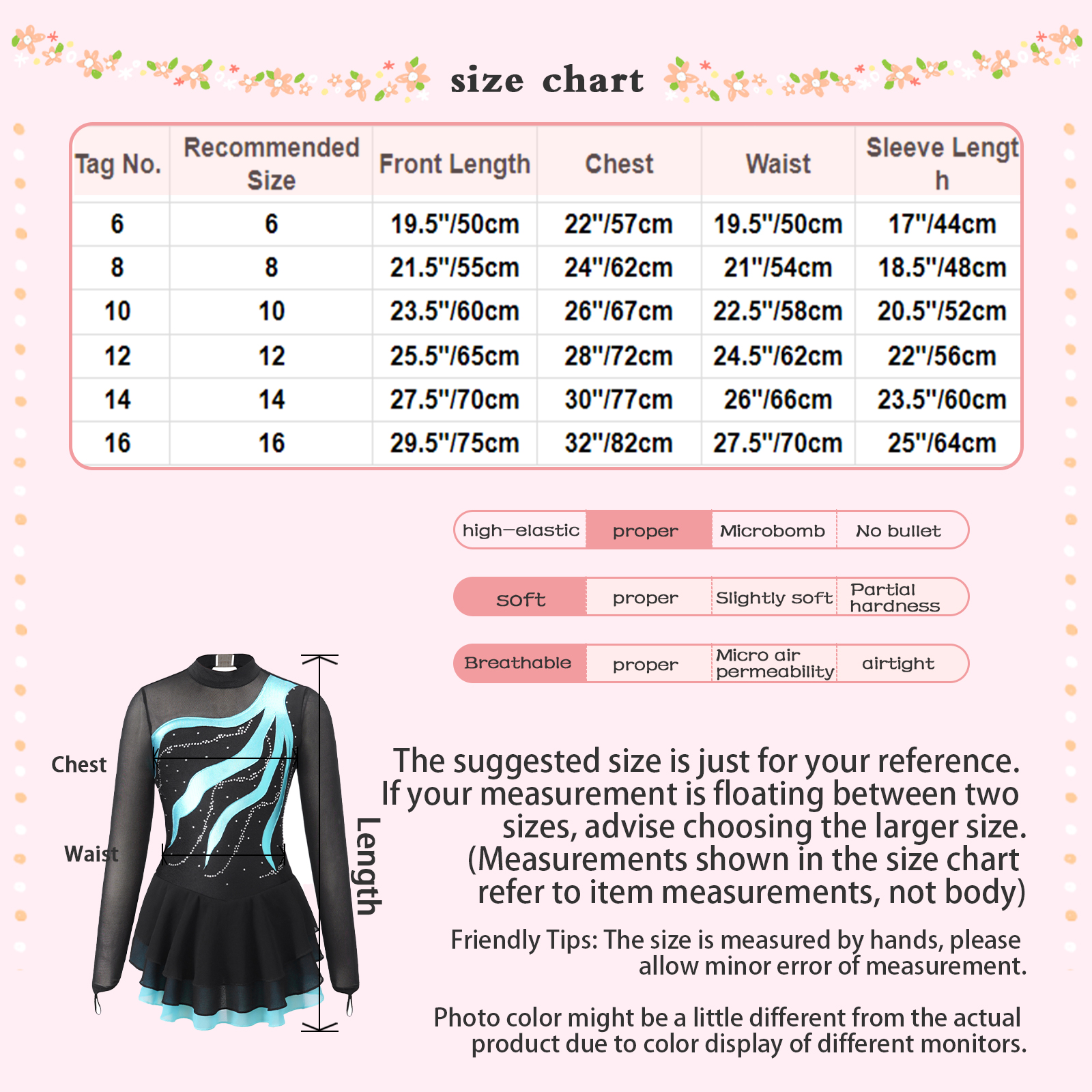 Vestido de Ballet para niñas, vestidos de patinaje artístico, Traje de Ballet de manga larga, vestido de baile de bailarina, gimnasia, patinaje sobre ruedas, Ropa de baile