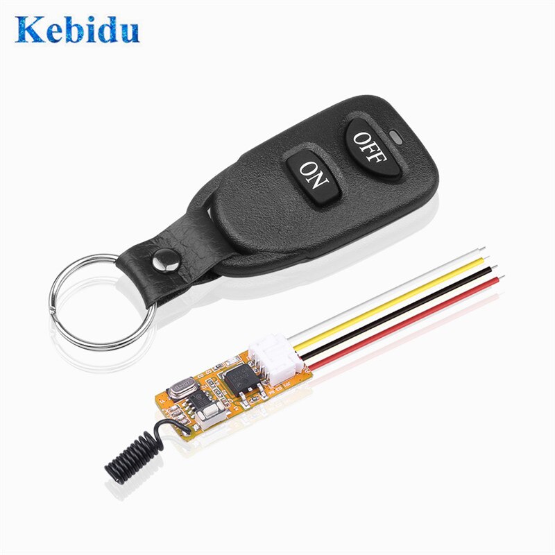KEBIDU 433MHz RF Transmitter Receiver Relay Module Wireless Switch Remote Control 3.6V 12V 24V and 433 MHz Controller For Light