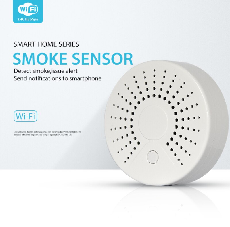 Slimme Draadloze Wifi + App Fire Smoke &amp; Temperatuur Sensor Draadloze Rook Temperatuur Detector Home Security Alarm Systeem