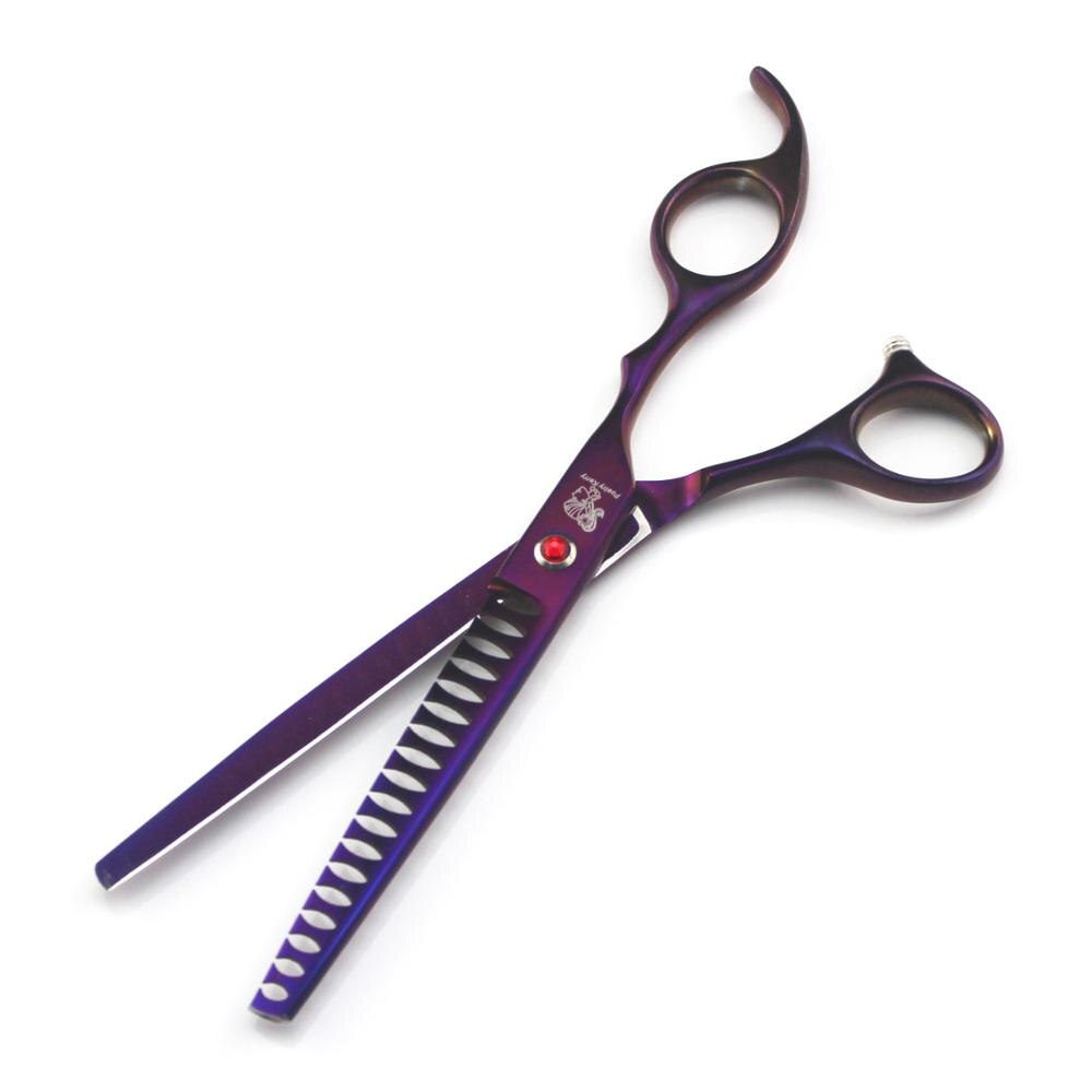 aseo Tesoura para mascotas perro tijeras de acero inoxidable tijeras de aseo para mascotas perro Groomings tijeras de herramientas para el cabello: fish bone scissors