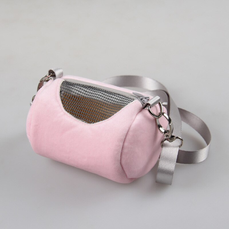 Sac de transport pour Hamster, petit animal de compagnie, sac à bandoulière cylindrique pour Hamster, lit respirant, maison en forme d&#39;écureuil hérisson, nid en Cage