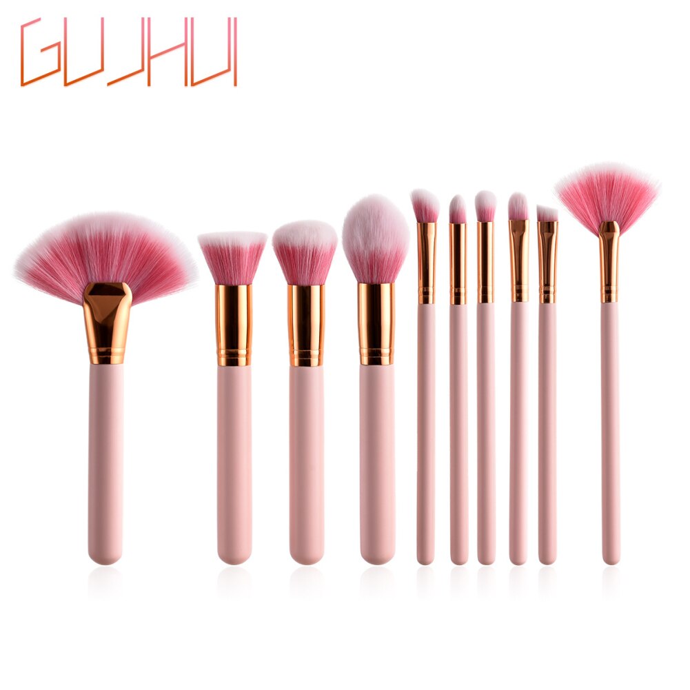 10PCS/4PCS Makeup Brushes Set Pink Handle Foundation Make Up Brush Beauty Tools Kit Lip Eye Liner Maquiagem: 10PCS