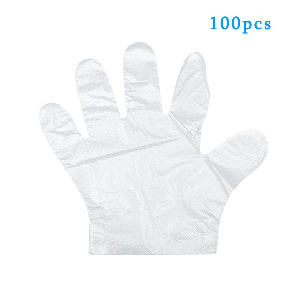 Guantes desechables de 100 uds, guante de plástico de un solo uso, guantes para comida desechables para restaurante Industrial, guantes de limpieza para Cena