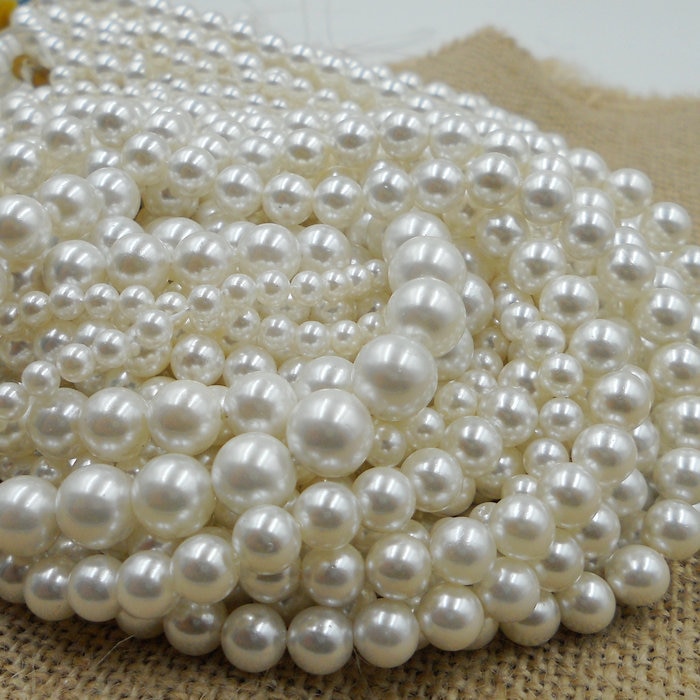 Elfenben hvid 3mm 1000 stk abs efterligning perler runde perler perler runde til diy håndværk overlegen smykker tilbehør
