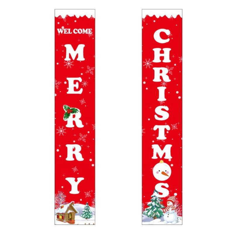 Christmas Porch Sign Merry Christmas Hanging Banne... – Vicedeal