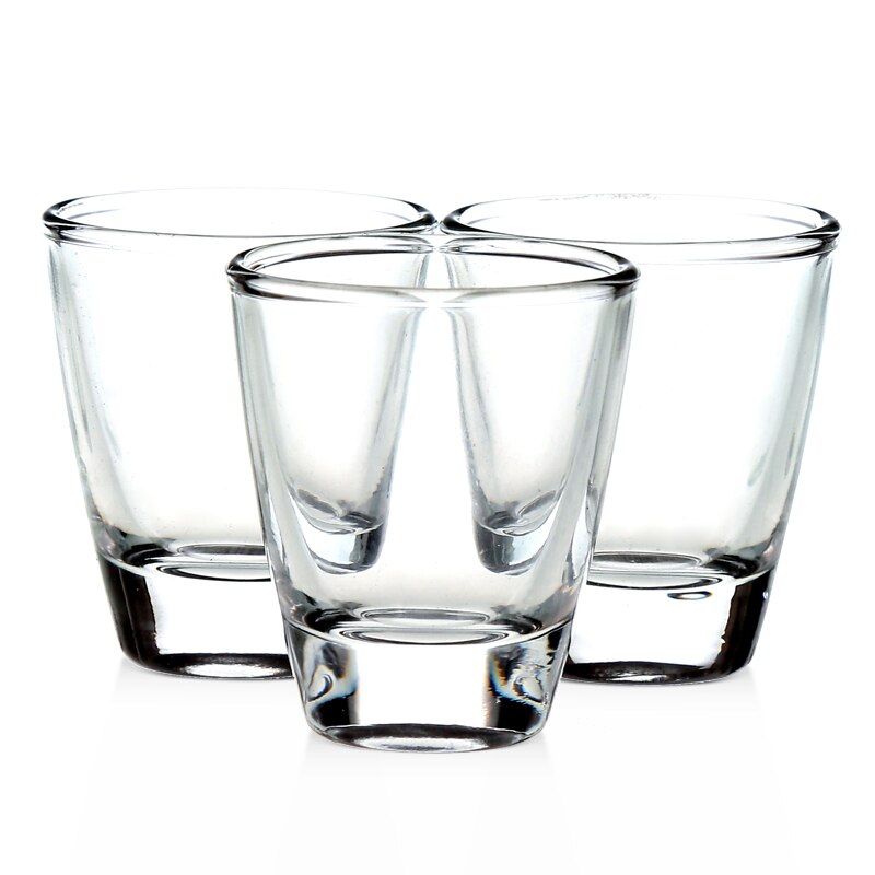 6 stk / sæt 25ml klart tyk base shot glas sæt hjem bar mini vin kopper 0.87oz til so-ju saki
