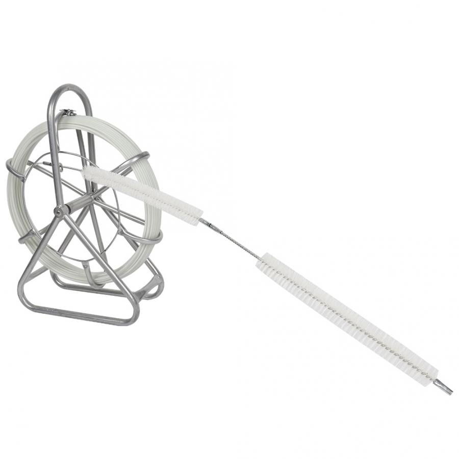 Drain Cleaners Cleaner Sewer Cleaning Rod Convenient Sewer Hair Clear FRP Breeding Water Line Cleaner (50m) & 6 Encryption