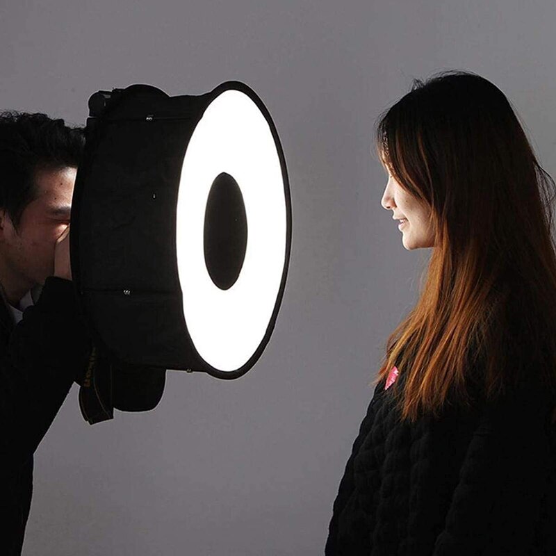 Universal 45cm Ring Softbox Speedlight Round Style Flash Light Shoot Soft Box Foldable Soft Flash Light Diffuser
