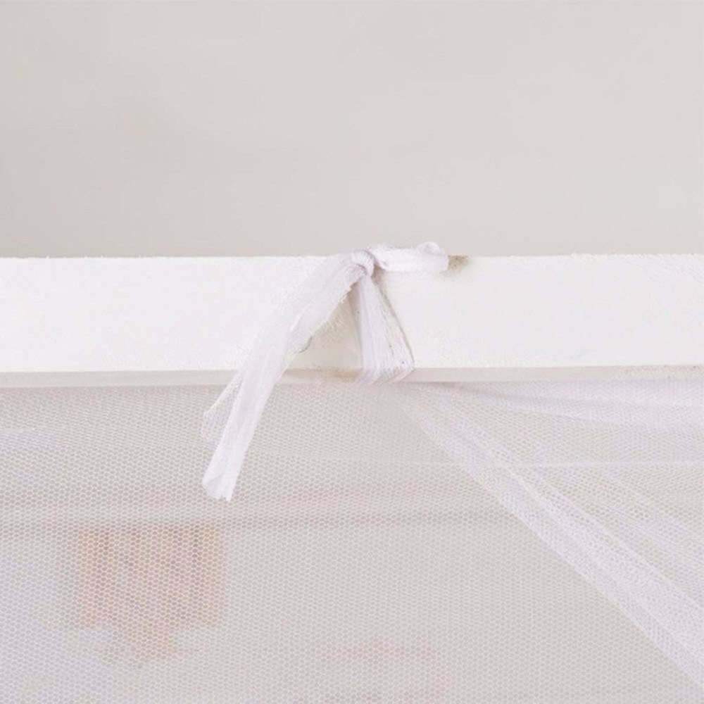 Mosquitera para cama, poste de 4 esquinas, tamaño King Size, blanco