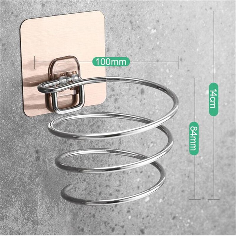 Roestvrijstalen föhnhouder, roestwerende föhnhouder, badkameraccessoires, föhnhouder