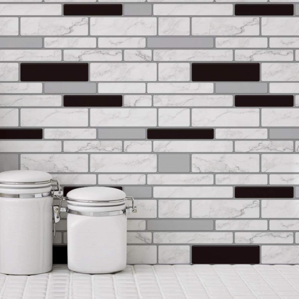 10- vellen premium zelfklevende keukenachterwandtegels, , 12 " x12 " zelfklevende badkamertegels, 3d: Kleur 3