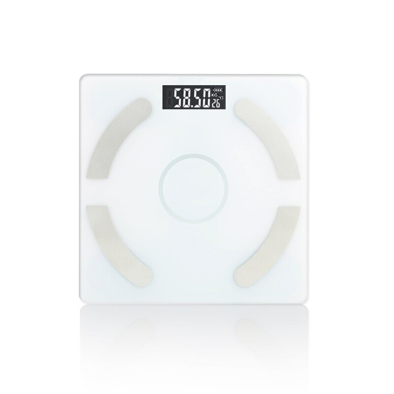Bathroom Scale Floor Scale Smart Electronic Scale High-precision Digital Scale Body Weight Bluetooth Scale BMI Health Analyzer: White