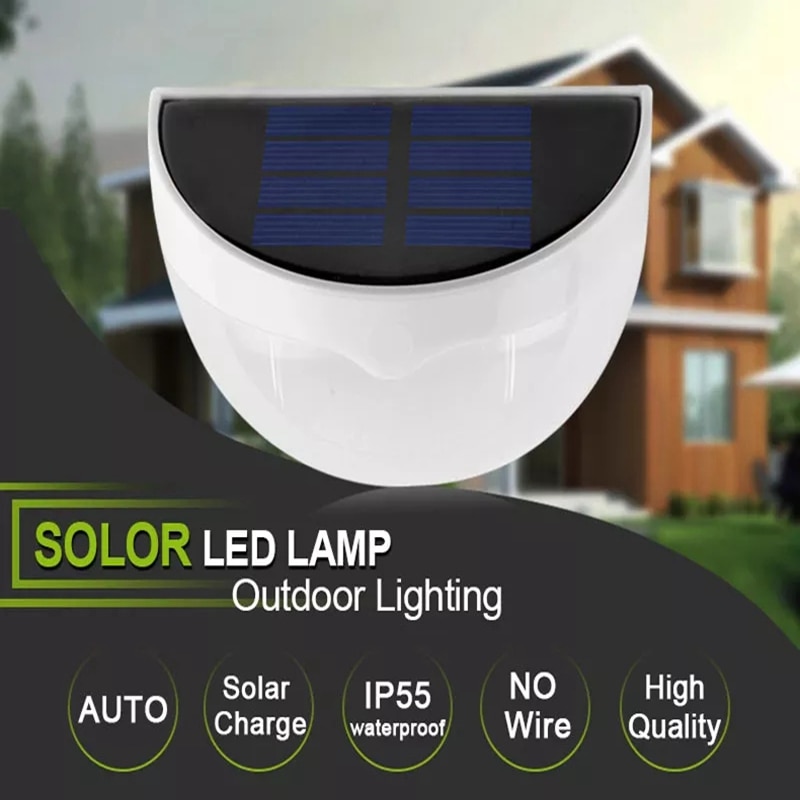 LED Solar Lamp Power Tuin Waterdichte IP55 LED Solar Light Outdoor Muur Zonne-energie Hek lamp Voor Tuin