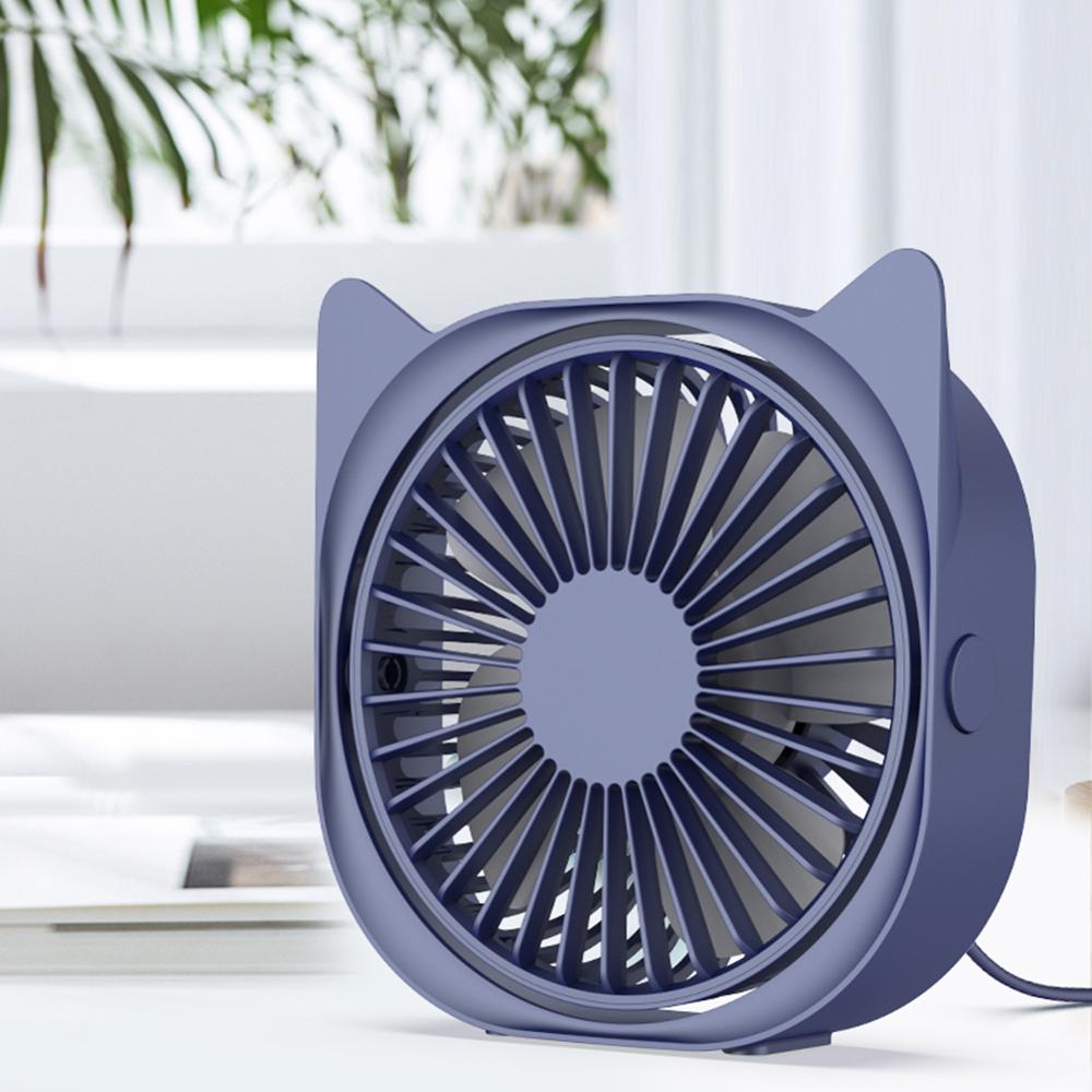 Summer Mini USB Rechargeable Air Cooling Fan Clip Desk Fan Dual Use Home Student Dormitory Bedside Portable Desktop Office Fan: blue