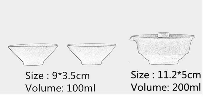 Vintage Ceramic Gaiwan 1 Teapot 2 Cups Travel Tea Set kettle For Puer Japanese tea set drinkware Tea Pot