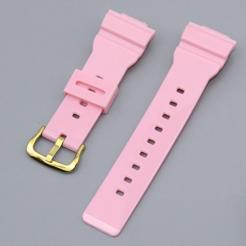 Correa de goma de resina para reloj Casio baby-g, repuesto de correa de reloj de 14mm, resistente al agua, accesorios para pulsera deportiva, BA-110/120/111/112: Negro y gris