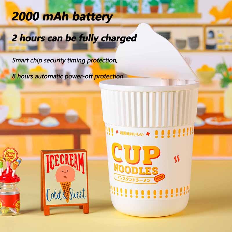 Cup Noodle Humidifier 300ML Ultrasonic USB Aroma Air Diffuser 2000 mAh battery Aromatherapy Humidificador Home Difusor