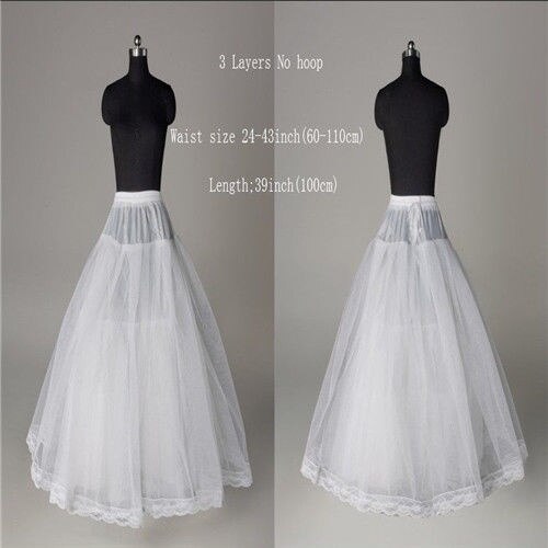9 Style White A-Line/Hoop/Hoopless/Short Crinoline Petticoat/Underskirt Wedding: 4