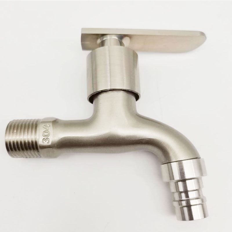 G1/2'' Washing Machine Tub Tap 304 Stainless Steel Brushed Clod Water Faucet Wall Mount Outdoor Garden Faucet