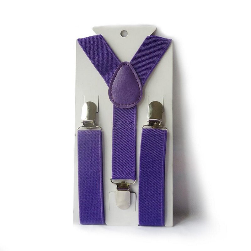 Tirantes de cinta elástica ajustable para niños y niñas, accesorios de boda para bebés, nueva: Púrpura claro