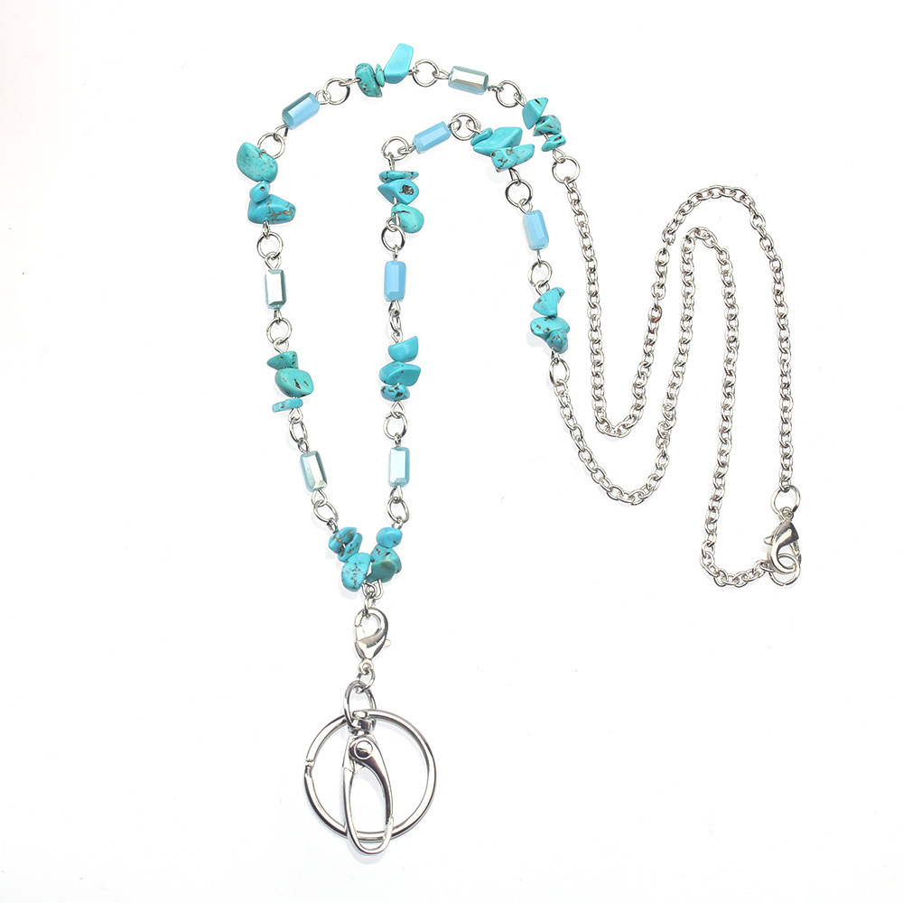 Beads Lanyards Badge Lanyards with ID Holder Keychain Holder Necklace Lanyards for Women Girl: LA202
