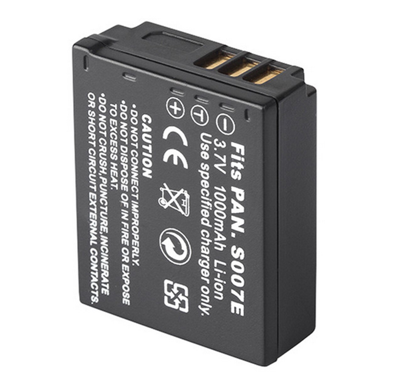 Paquete de baterías recargables de iones de litio para Panasonic CGA-S007, CGA-S007A, CGA-S007E, CGA-S007A/1B, CGR-S007, DMW-BCD10
