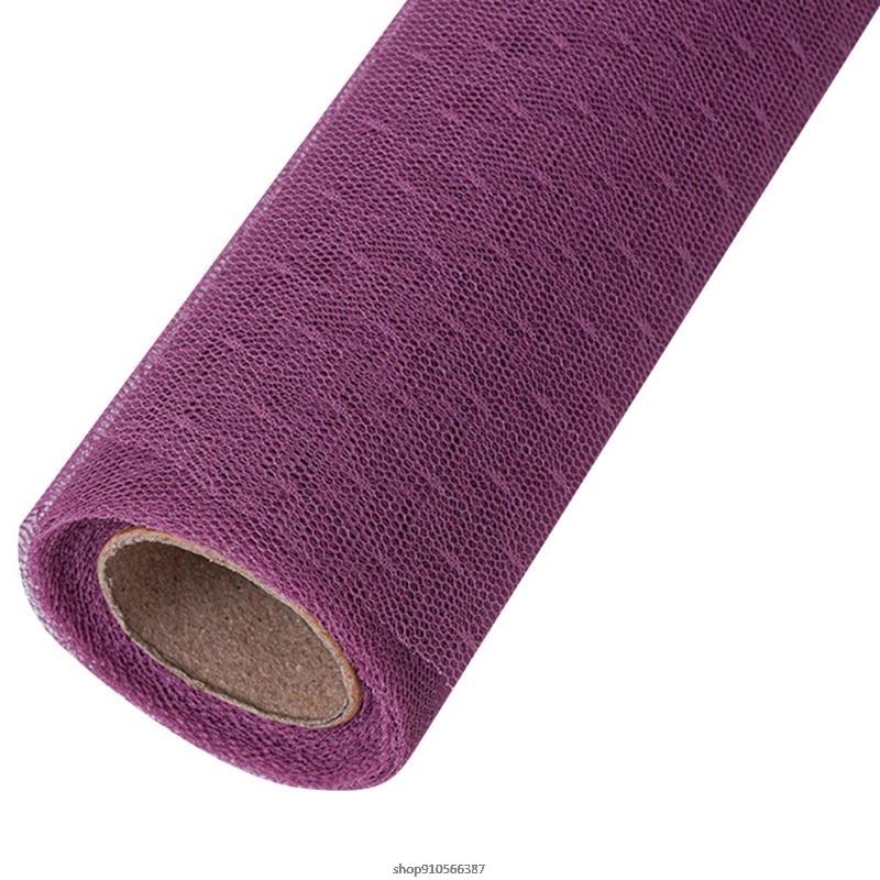 9M Korean Flower Wrapping Mesh Net Paper Roll DIY Dot Floral Bouquet Packaging Materials Craft Florist Supplies: Purple