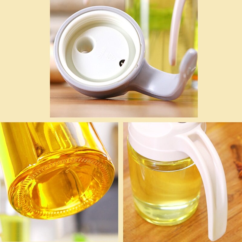 Da cucina di Olio di Vetro Bottiglia di distributore Automatico di Apertura Chiusura Casa Bottiglie per Olio E Aceto Miele D'oliva Contenitore di Olio di vendita calda