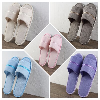 10 Paren/partij Gemengde Kleur Coralline Hotel Family Party Bueaty Spa Vrouw Man Stijl Dikke Half Hoofd Slippers