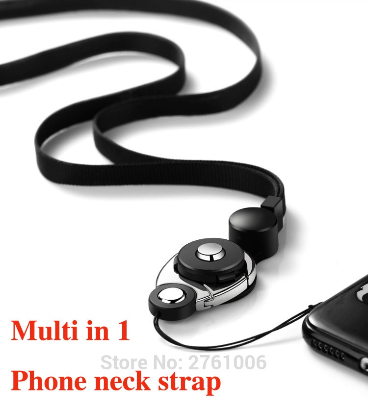Afneembare Telefoon Lanyard & Ring, mobiele Telefoon Tether Neck Strap Houder Polsband Ring Voor Mobiele Telefoon/Id-kaart Badge/Ipod/Mp3