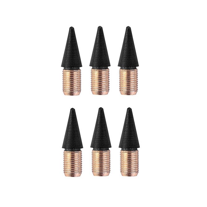 Juego de lápices eternos para escritura ilimitada, pluma borrable sin tinta, nueva tecnología, lápices mágicos para bocetos de arte, herramienta de pintura, para niños: 6pcs pen head