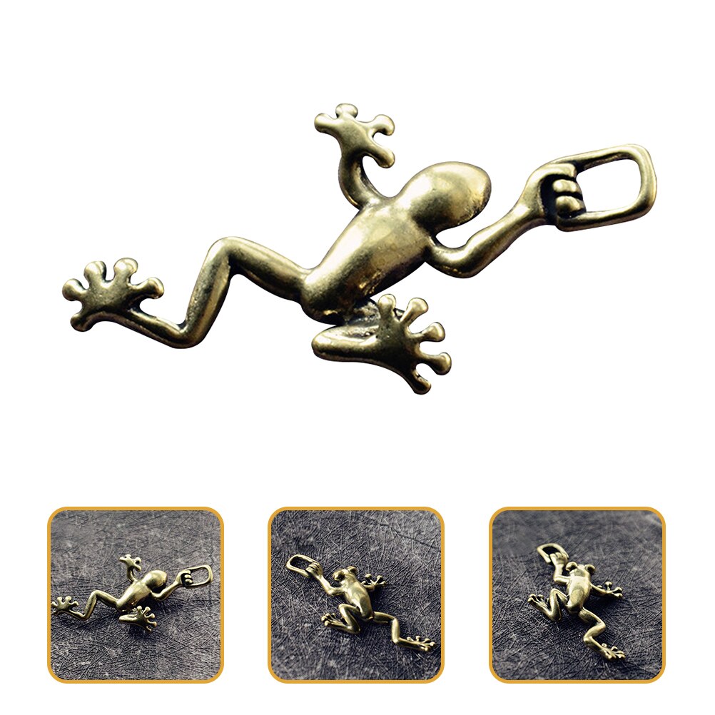 Frogs Keychain Pendant Frogs Jewelry Charms Brass Frogs Hanging Adornment: Default Title