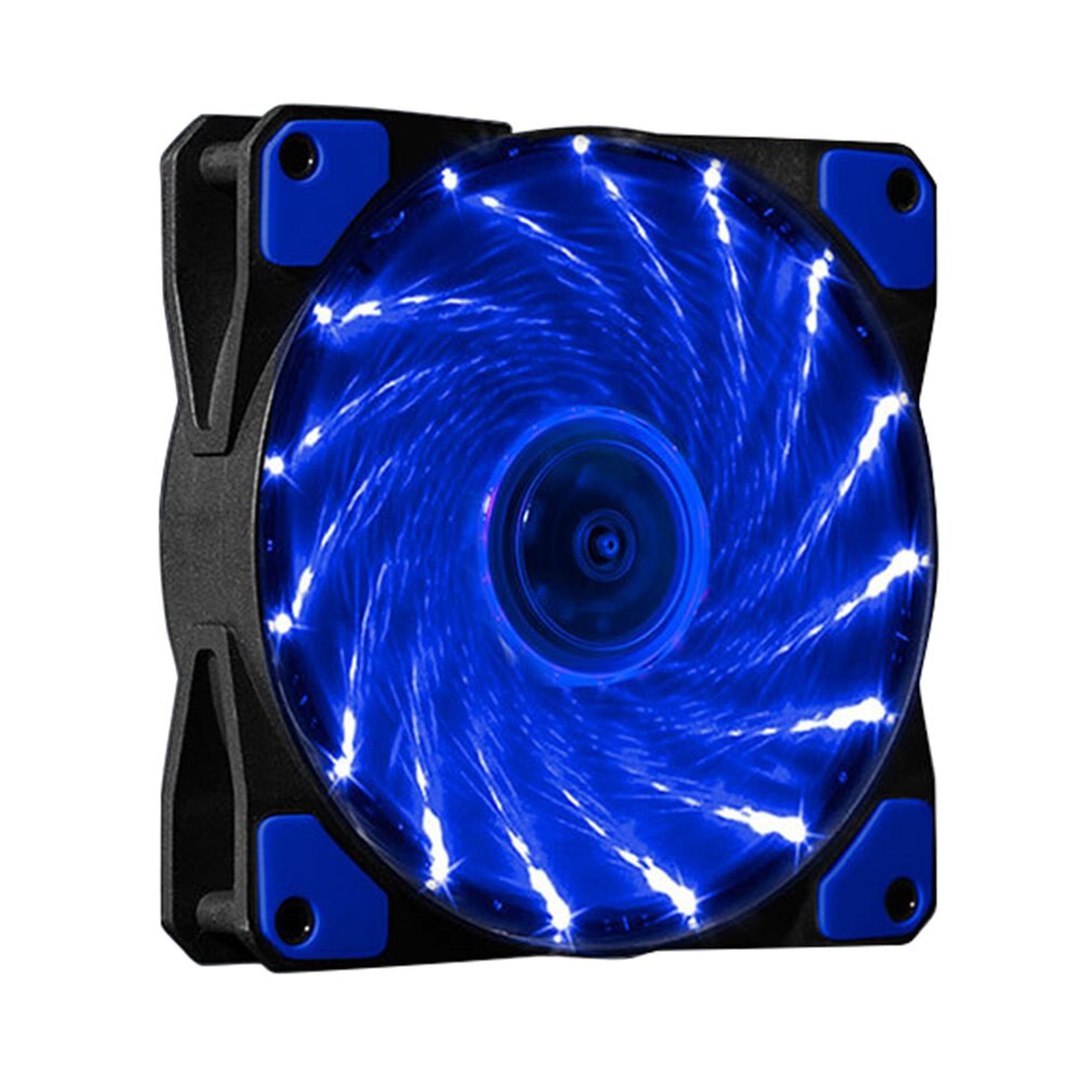 PWM 12025 120mm Computer Case Fan Silent 12CM Fan CPU Cooling RGB Quiet PC Cooler Fan Case Fans 12V DC Adjust Fan Speed: blue