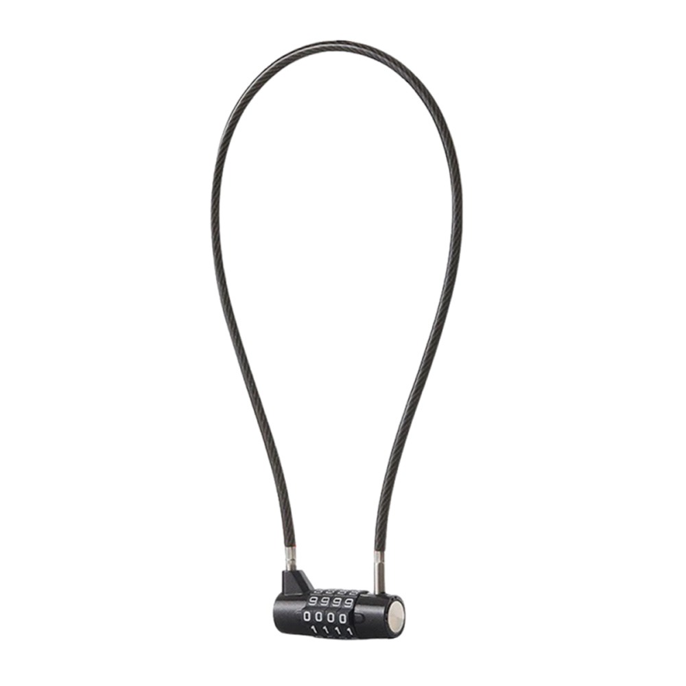 Zinklegering 4-cijferig combinatieslot Draadkabel Resetbaar slaapzaalkastslot Anti-diefstal Gym Veiligheid Codeslot: Zilver