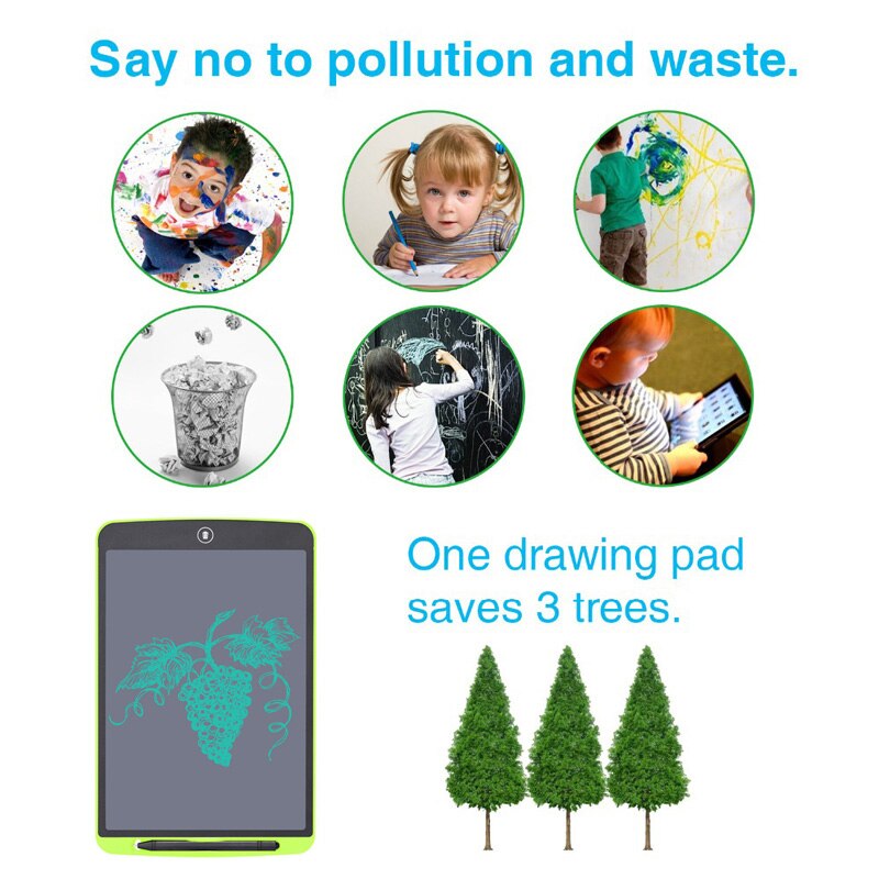 ZhiXiaoGuai 12 Inch LCD Writing Tablet Digital Drawing Board Handwriting Pads Children's Graffiti Drawing Board