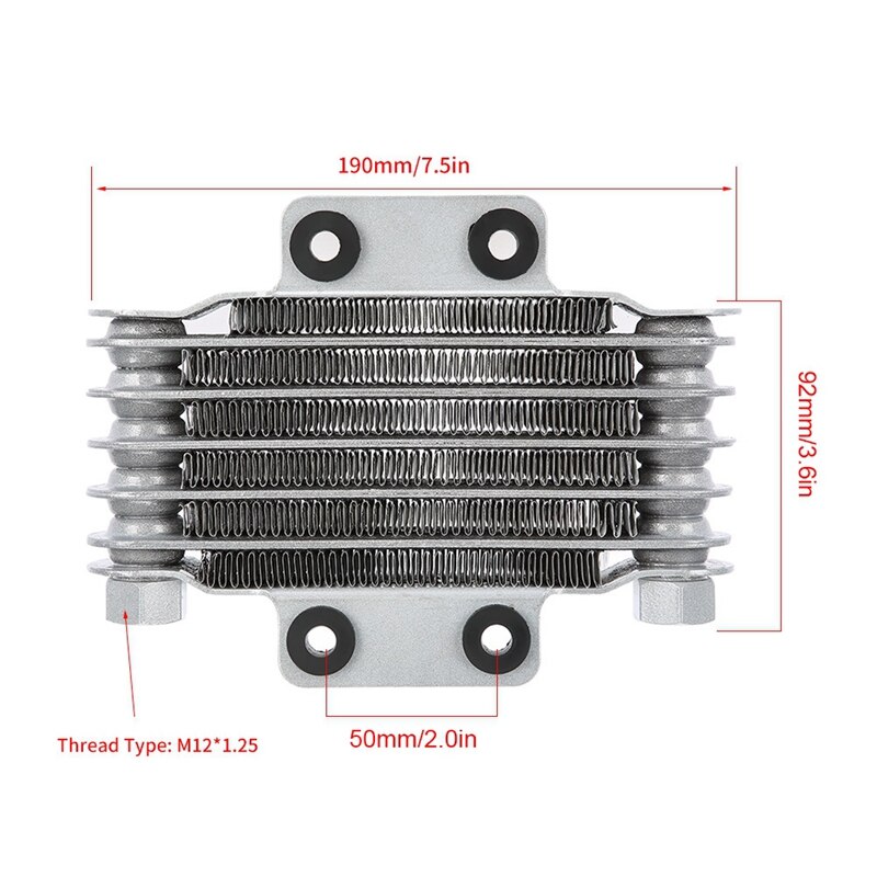 Motorfiets motorolie koelradiator 85ml universele zilveren aluminium voor 100cc-250cc motorfietsen crossmotor atv
