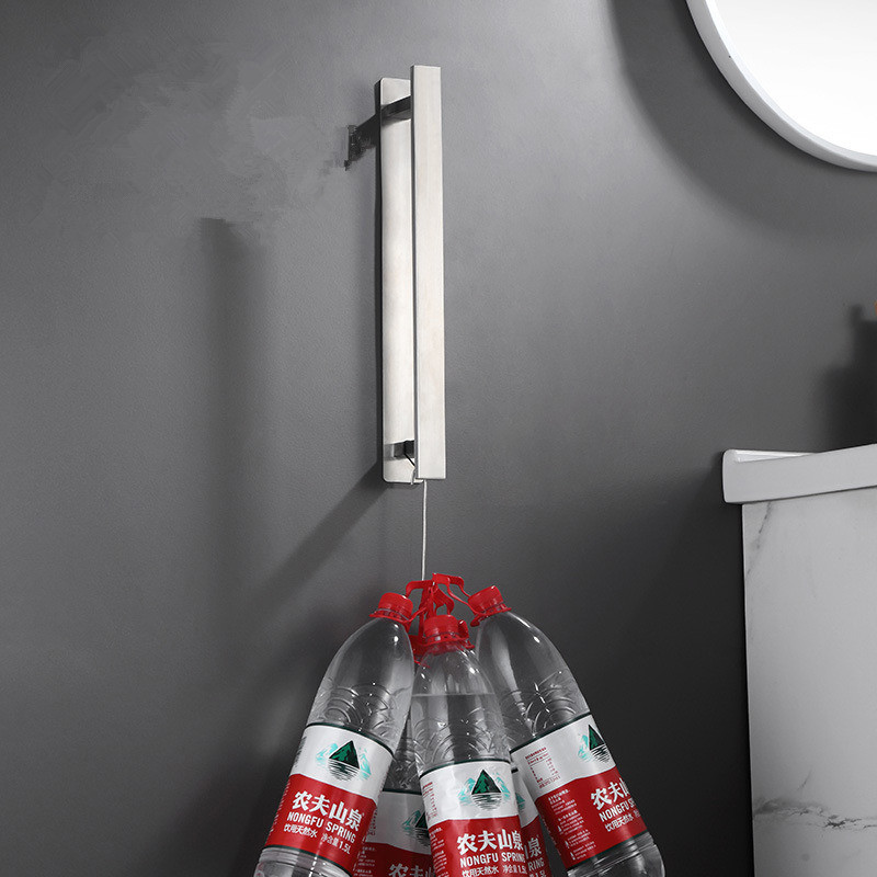 Tuqiu handdukshängare svart handdukshållare i rostfritt stål spikfri handdukshängare för badrum, fyrkantig handdukshållare