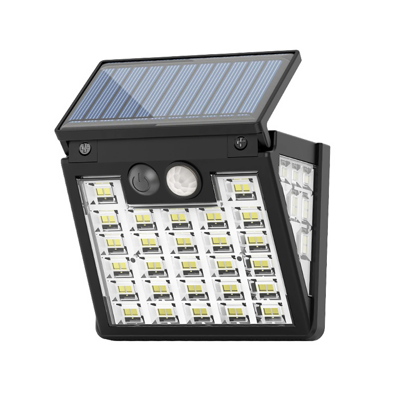 Straatlantaarn op zonne-energie Waterdichte bewegingssensor Wandlamp 3 verlichtingsmodi Buitenlamp op zonne-energie Tuinhekverlichting: Blauw