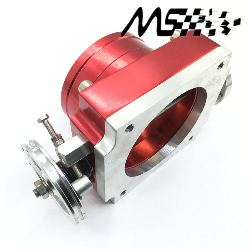 NUOVO CORPO FARFALLATO 80MM FARFALLA prestazione CORPO COLLETTORE ASPIRAZIONE in ALLUMINIO AD contralto FLUSSO