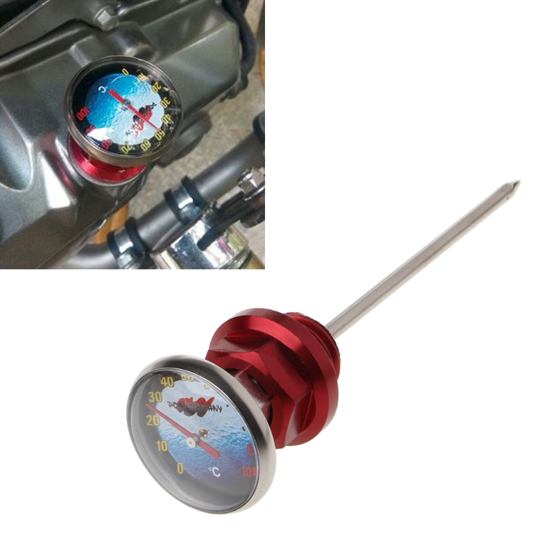 Red Color Oil Cap Tank Temperature Gauge For 110cc 125cc Motorcycle Dirt Pit Bike Parts